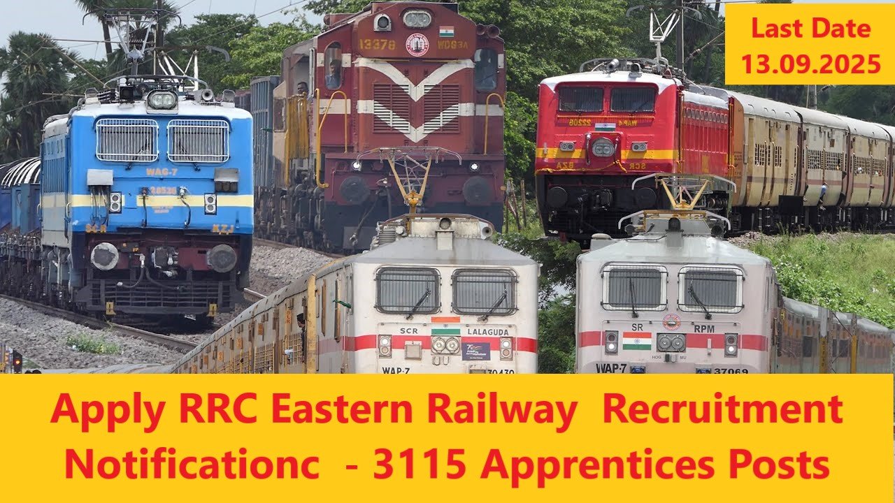 Apply RRC Eastern Railway Recruitment Notification – 3115 Apprentices Posts